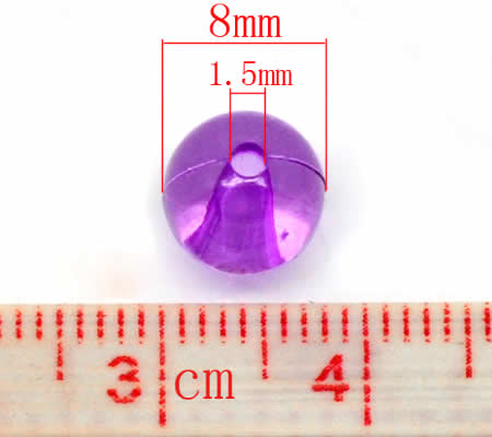 50 Stuks Transparant Acryl Paars