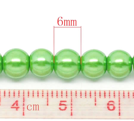 Snoertje Glasparel 6 mm Appelgroen