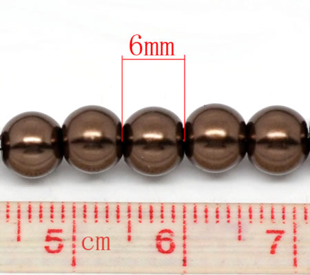 Snoertje Glasparel 6 mm bruin