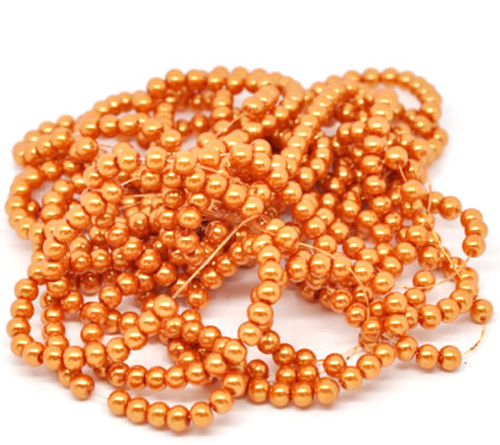 Snoertje Glasparel 8 mm Oranje