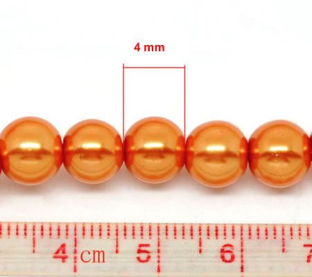 Snoertje Glasparels 4 mm Oranje