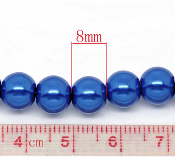 Snoertje Glasparel 8 mm Kobalt Blauw