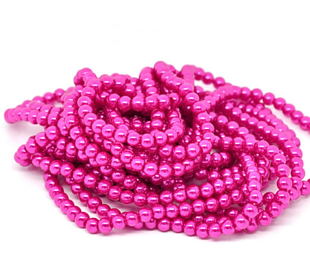 Snoertje Glasparel 8 mm Fuchsia