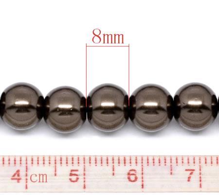 Snoertje Glasparel 8 mm Bruin