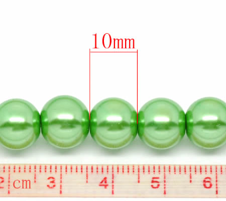 Glasparel snoertje - 10 mm  Appelgroen