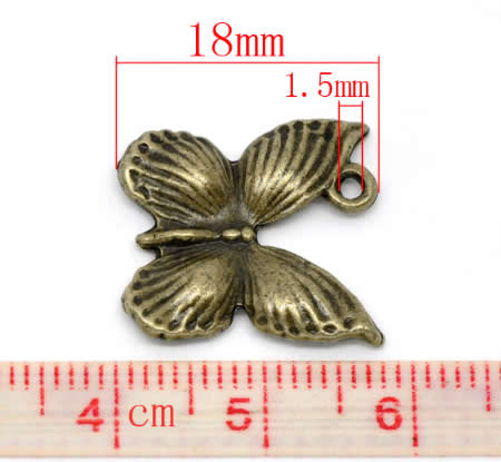 1x Bedel Vlinder Brons