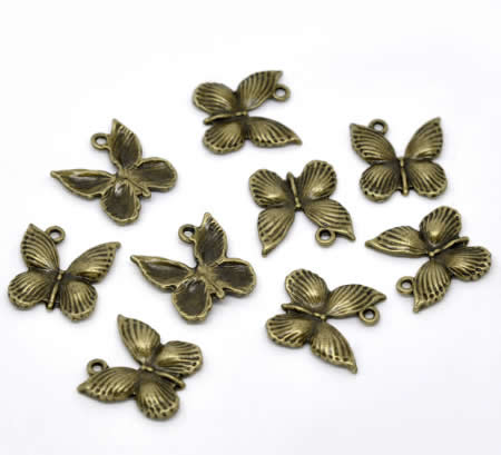 1x Bedel Vlinder Brons