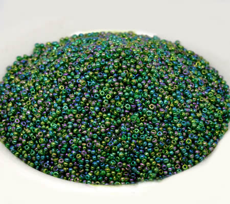 20 gram Rocailles Groen Regenboog