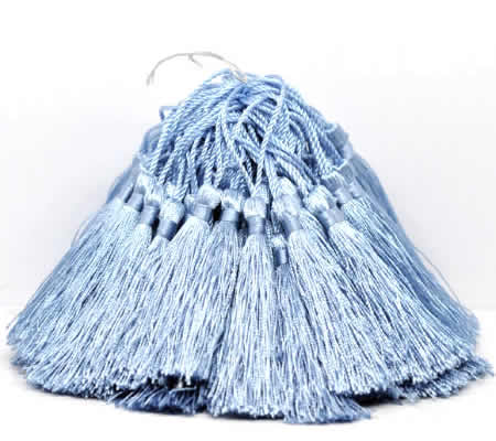 1x Kwastje Licht Blauw 14 cm