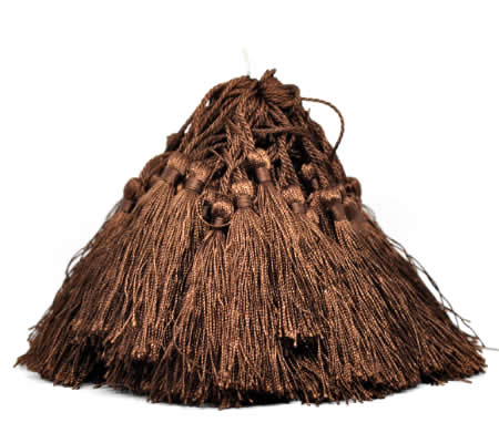 1x Kwastje Bruin 14 cm