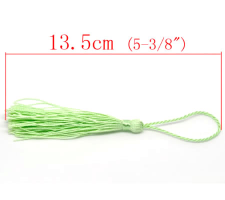 1x Kwastje 14 cm Pastel Groen