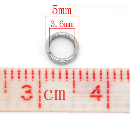 50x Splitring RVS 5 mm