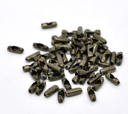 4x ballchain connectors Brons