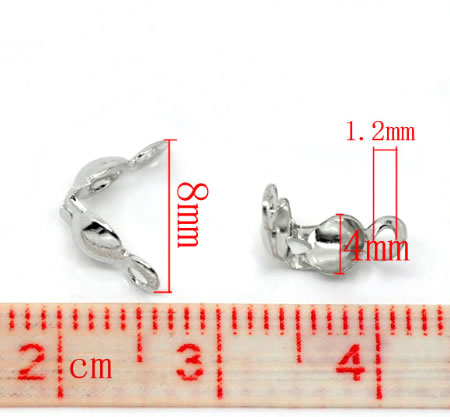 50 stuks kalot donker zilver