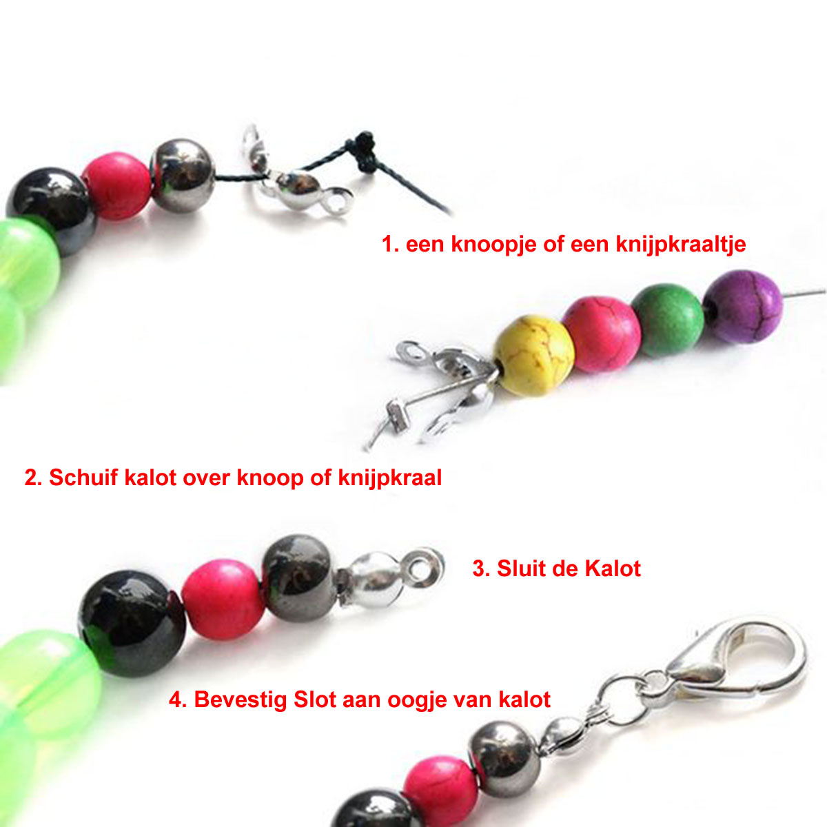 50 stuks kalot donker zilver