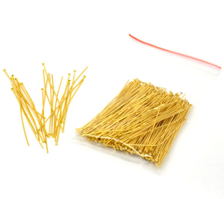 100x nietstiften Goudkleurig 50 x 0.8 mm