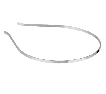 Diadeem Metaal 3 mm breed Donker Zilver