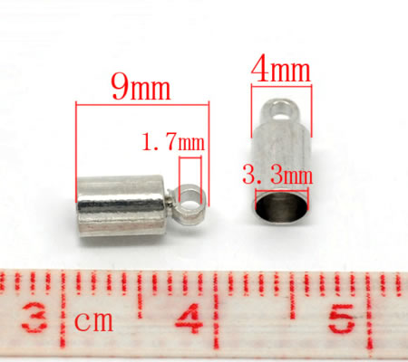 4x Koordkapje Donkerzilver