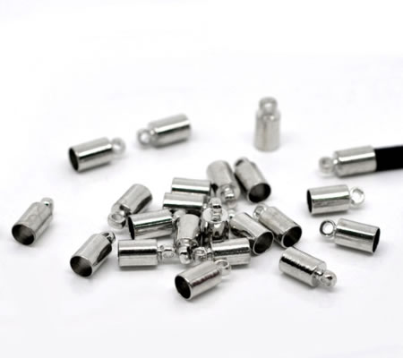 4x Koordkapje Donkerzilver