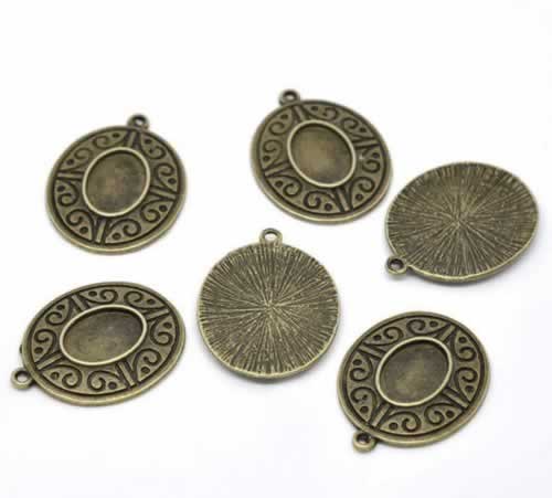Cabochon Hanger Brons Ovaal