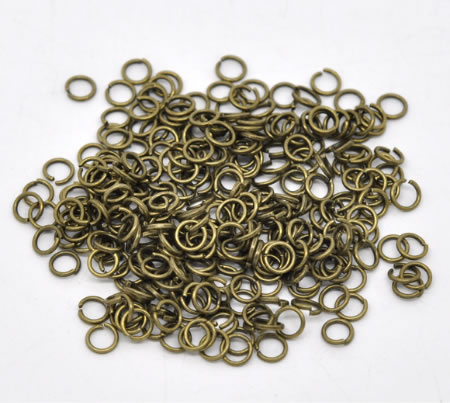 1000 stuks Open Ring brons 5 mm