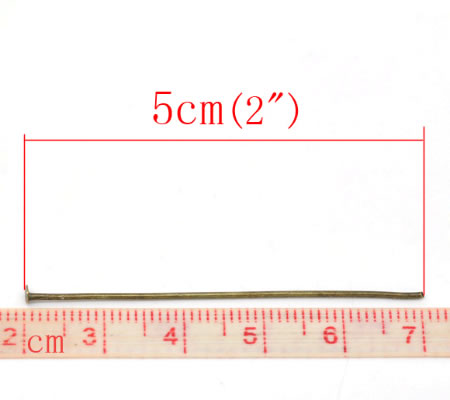 100x nietstiften brons 50 mm
