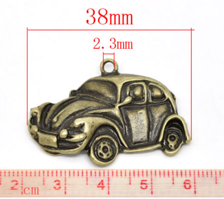 1x Bedeltje Auto Brons (grote bedel)