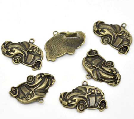 1x Bedeltje Auto Brons (grote bedel)