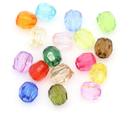 250x acryl facet kraaltjes mix 4mm