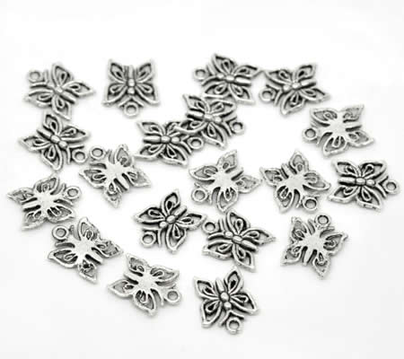 Bedeltje Kleine Vlinder Donker Zilver