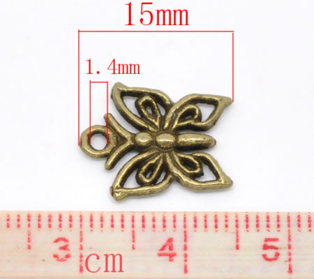 Bedeltje Kleine Vlinder Brons