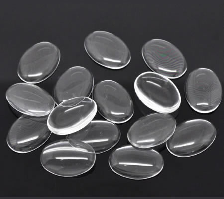 Glazen Cabochon Ovaal 25 x 18 mm