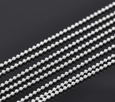 Ballchain licht zilver 1.5 mm