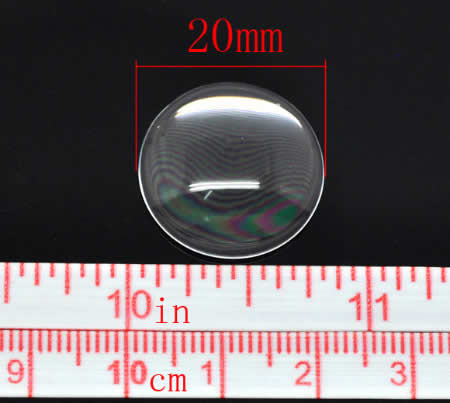 1 stuks glazen cabochon 20 mm