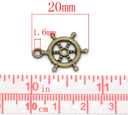 1x Bedel Brons Scheepswiel