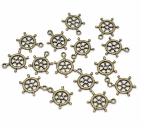 1x Bedel Brons Scheepswiel