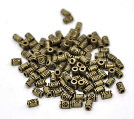 50x Spacerkraaltje Buisje Brons