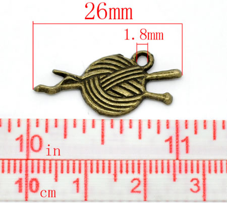 1x Bedeltje Breien Brons