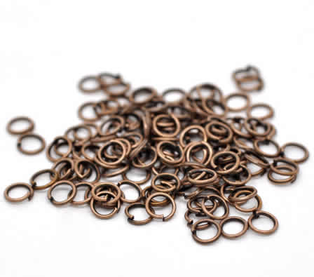 200x Roodkoper Open ring 5 mm