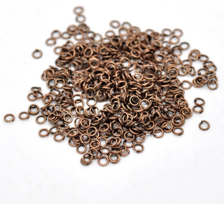 200x Roodkoper Open ring 3 mm