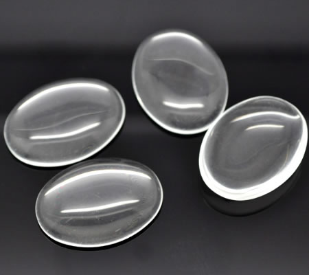 1x Glazen cabochon 30 x 40 mm Ovaal