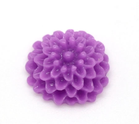 Cabochon chrysant Cerise