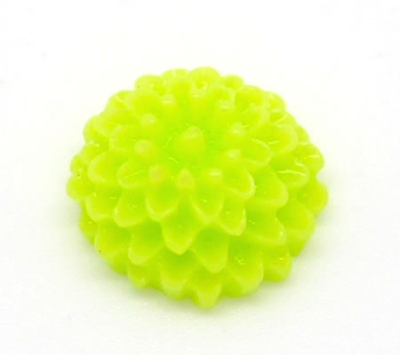 Cabochon chrysant Lime Groen
