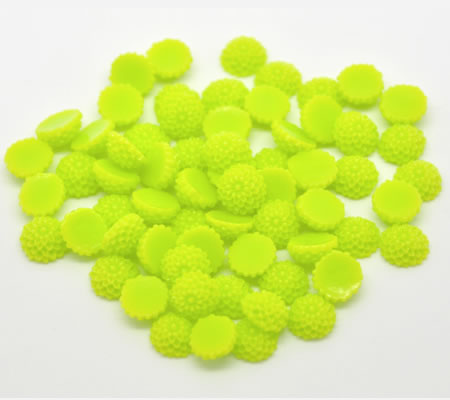 Cabochon chrysant Lime Groen