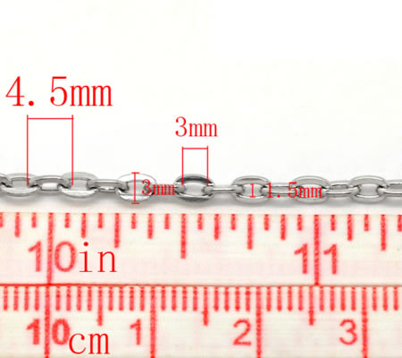 10 Meter Ketting Donker Zilver Ketting