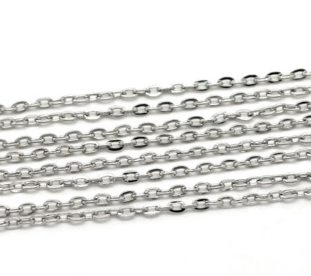 10 Meter Ketting Donker Zilver Ketting