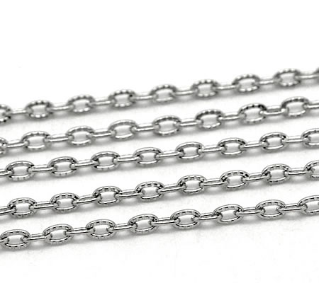 5 meter ketting Donker Zilver