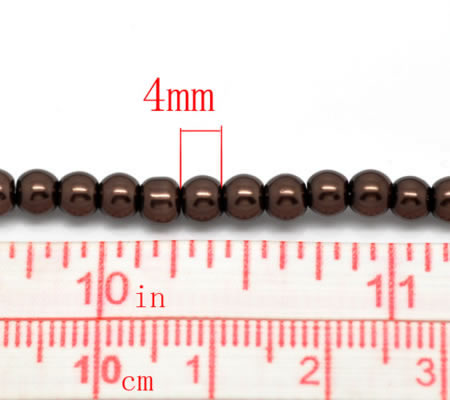 Snoertje Glasparel 4 mm Donker Bruin