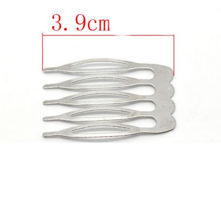 1stuks Haarkammetje Donker zilver