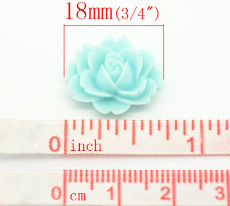 1 stuks kunsthars roosje Turquoise